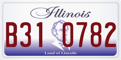 IL license plate B310782