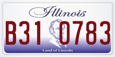 IL license plate B310783