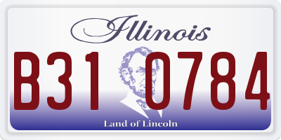 IL license plate B310784