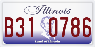 IL license plate B310786