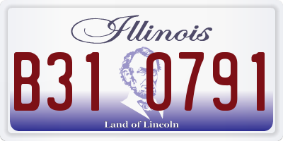 IL license plate B310791