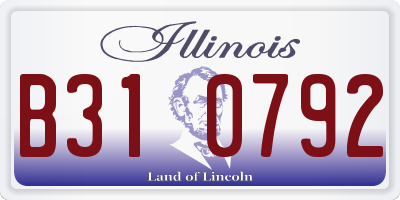 IL license plate B310792