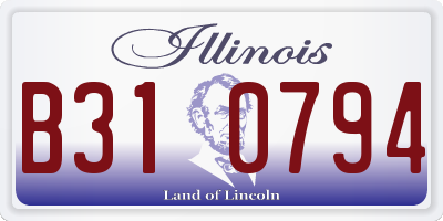 IL license plate B310794
