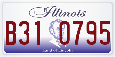 IL license plate B310795
