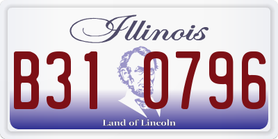 IL license plate B310796