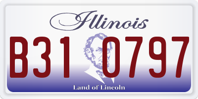 IL license plate B310797