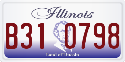 IL license plate B310798