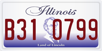 IL license plate B310799