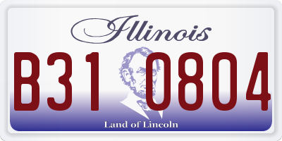 IL license plate B310804