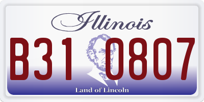 IL license plate B310807