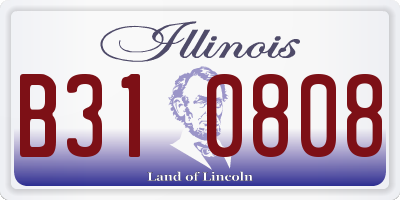 IL license plate B310808