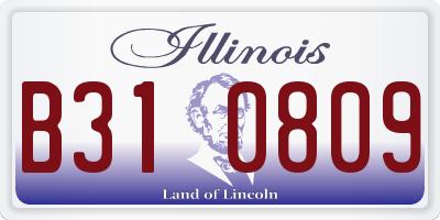 IL license plate B310809