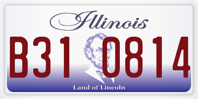 IL license plate B310814