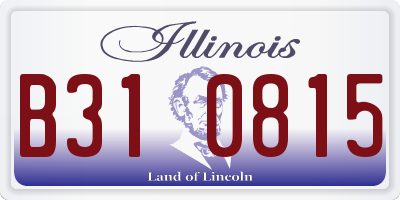 IL license plate B310815
