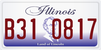 IL license plate B310817