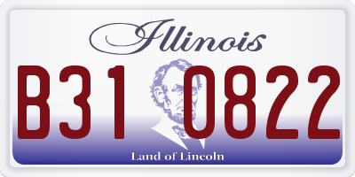 IL license plate B310822