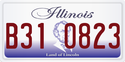 IL license plate B310823