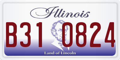 IL license plate B310824