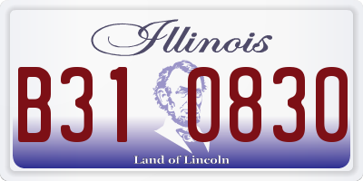 IL license plate B310830