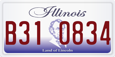 IL license plate B310834