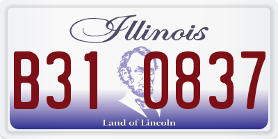 IL license plate B310837