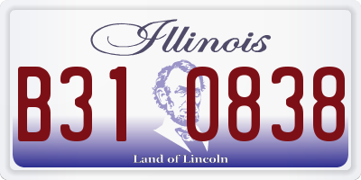 IL license plate B310838