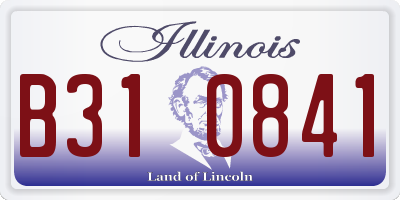 IL license plate B310841