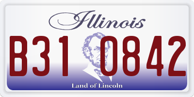 IL license plate B310842