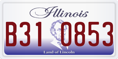 IL license plate B310853