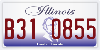 IL license plate B310855