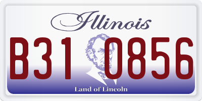 IL license plate B310856