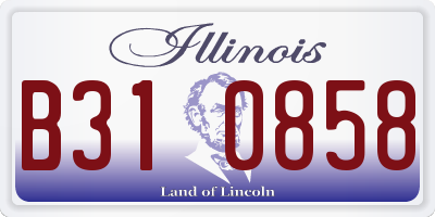 IL license plate B310858