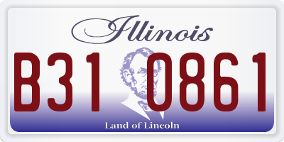 IL license plate B310861