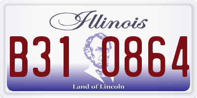 IL license plate B310864