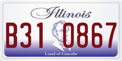 IL license plate B310867