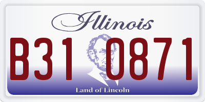 IL license plate B310871