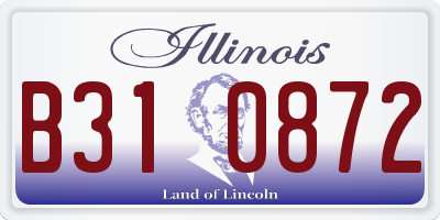 IL license plate B310872