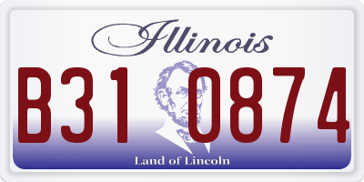 IL license plate B310874