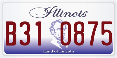 IL license plate B310875