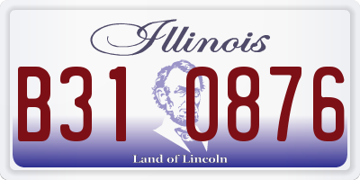IL license plate B310876