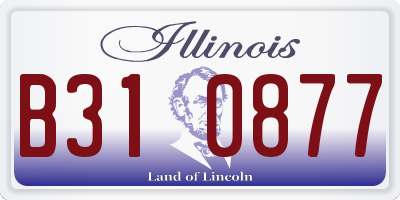 IL license plate B310877