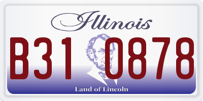 IL license plate B310878