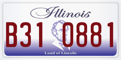 IL license plate B310881