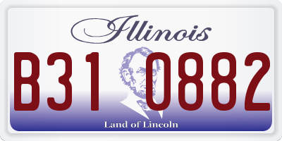 IL license plate B310882