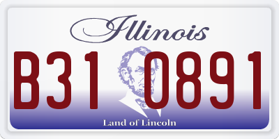 IL license plate B310891