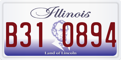 IL license plate B310894