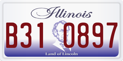 IL license plate B310897