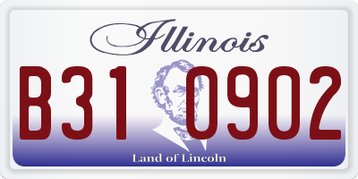 IL license plate B310902