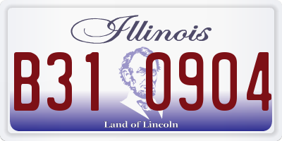 IL license plate B310904