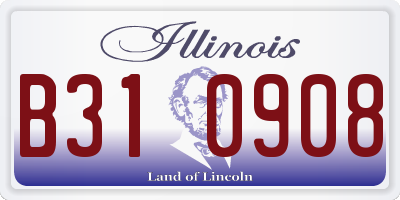 IL license plate B310908